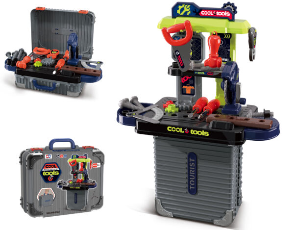 Children's Tool Playset - "Cool Tools" Portable Workbench