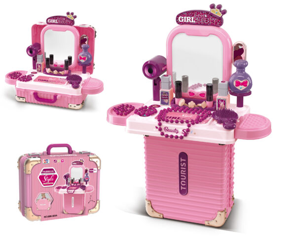 008-303A Children's Vanity Playset - Portable Beauty Kit