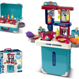 Children's Kitchen Playset - Portable Cooking Station - Green