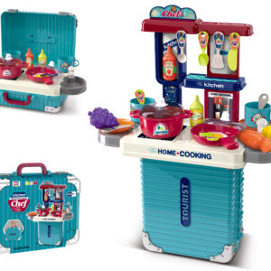 Children's Kitchen Playset - Portable Cooking Station - Green