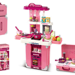 008-601 Children's Kitchen Playset - Portable Cooking Station - Pink