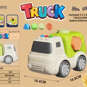 Eco-Friendly Bioplastic Green Toy Truck - Light & Music Mixer