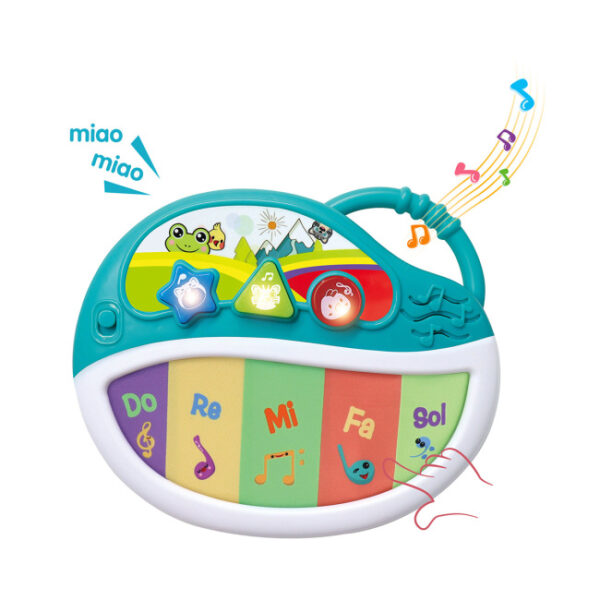 119339 Baby Toy Bath Toy Infant Cartoon Educational Five-Key Fabric Piano