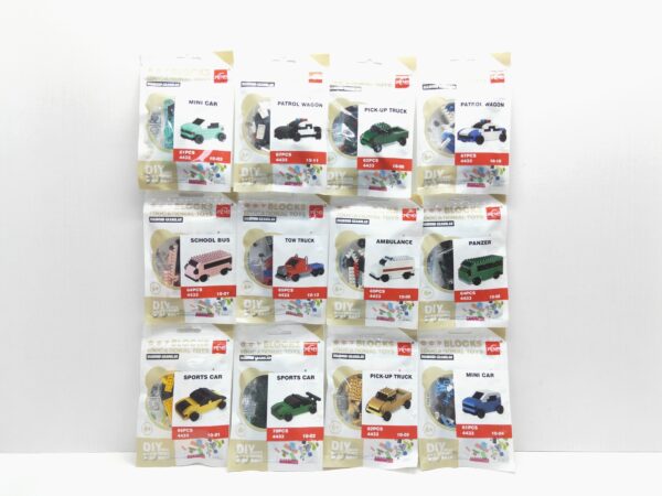 4433 12 Car Particle Building Blocks