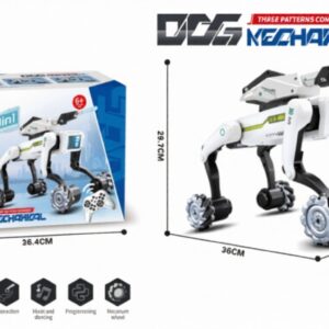 8022-06-08-edited AI Smart Bionic Companion Pet Electric Remote Control Robot Mechanical Dog with Omnidirectional Wheels, Voice Interaction Toy for Children