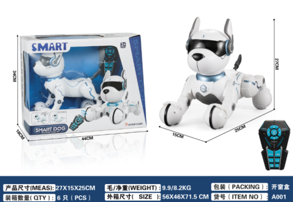 A001 AI Smart Bionic Companion Pet Electric Remote Control Robotic Dog Toy with Voice Command