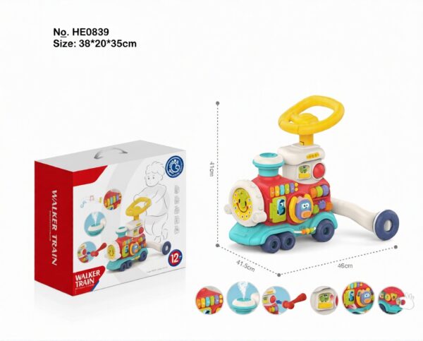 Children's Walker Train - Interactive Ride-On Toy