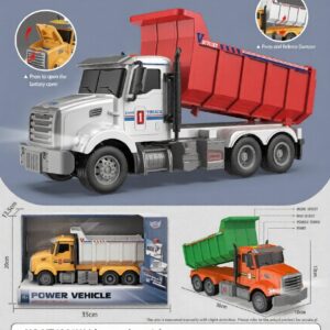 HT6801W-edited 1:16 Inertia dump truck - 4 key with light and music