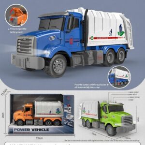 HT6807W-edited 1:16 Inertia cleaning car - 4 key with light and music