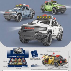 HT8604A-edited 1:30 Recoil Off-Road Pickup Truck with sound and light(8/box)