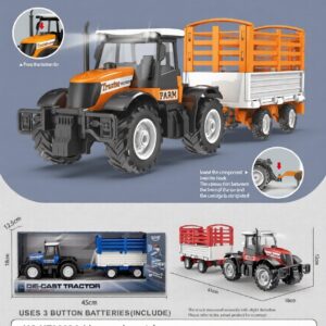 HT8803A-edited 1:16 Inertia alloy Farmer Vehicle with sound and light - Fence Trailer