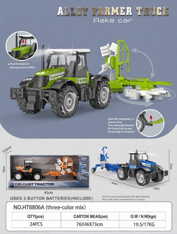 HT8806A-edited 1:16 Inertia alloy Farmer Vehicle with sound and light - Grader