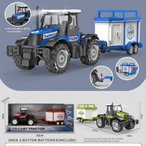 HT8809A-edited 1:16 Inertia alloy Farmer Vehicle with sound and light - Livestock trailer