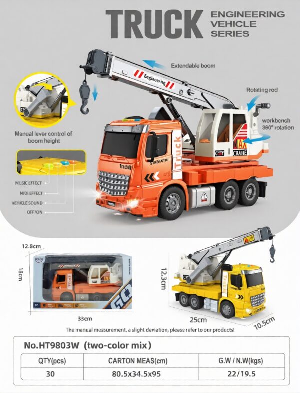 HT9803W-edited 1:16 Inertia crane - 4 key with light and music