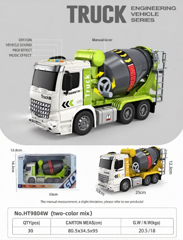 HT9804W-edited 1:16 Inertia mixer with 4 key with light and music