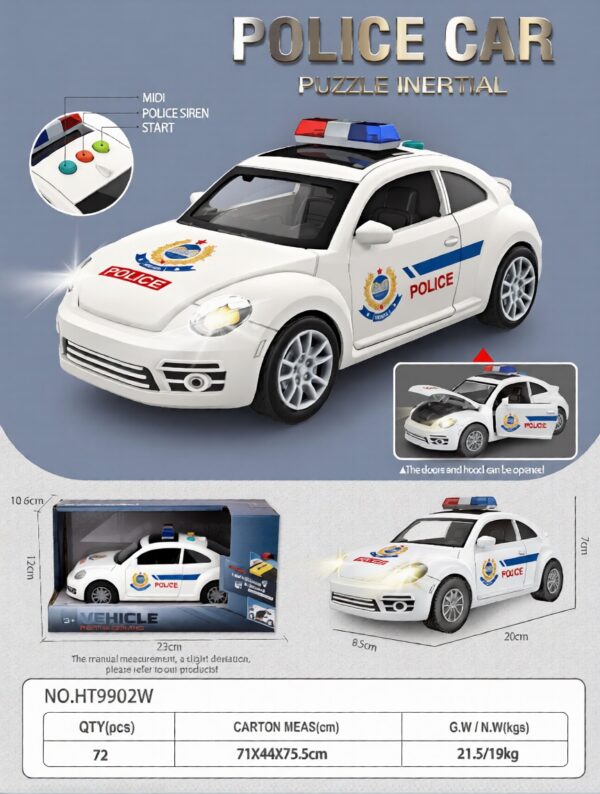 Inertia police car - 3 key with light and music