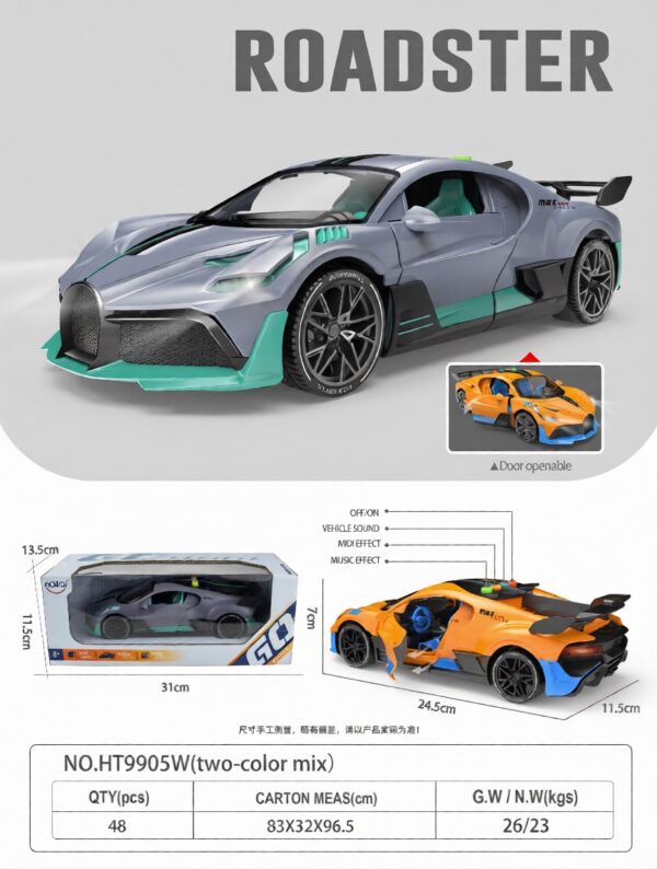 HT9905W-edited Inertia sports car - 4 key with light and music