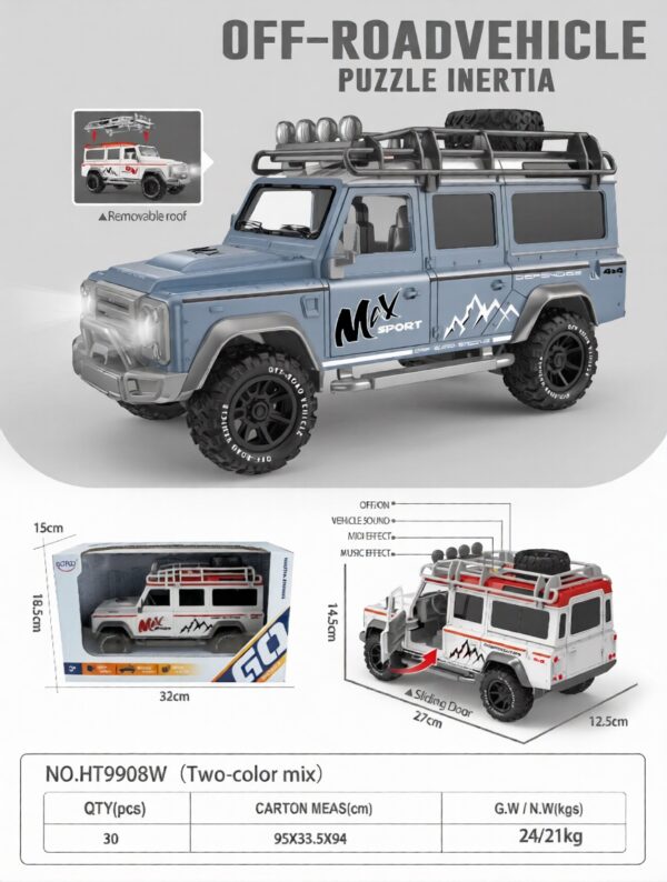 Inertia off-road vehicle - 4 key with light and music