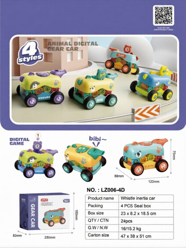 Inertial Gear Whistle Car