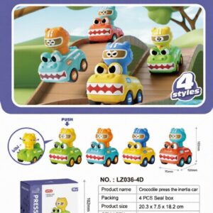LZ036-4D-edited Press-and-Go Crocodile Car