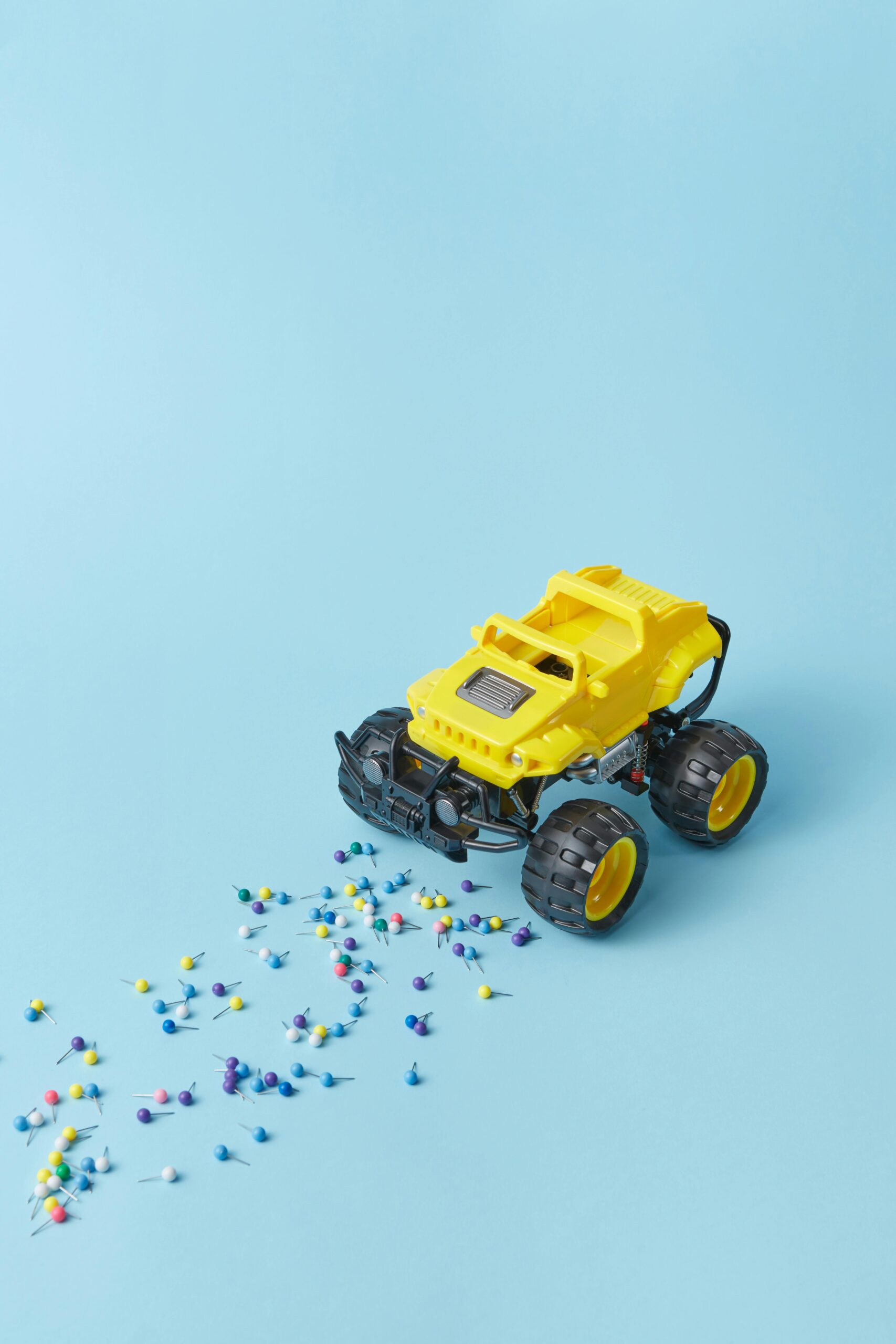 Eco-Friendly Bioplastic Blue Toy Truck - Light & Music Mixer